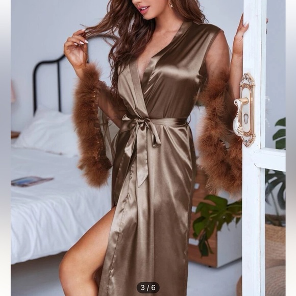 Shein Satin Robe - Picture 3 of 4